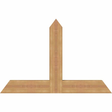 Ekena Millwork Portland Timber Gable Bracket, Western Red Cedar, 48"W x 32"H x 3 1/2"D x 5 1/2"F, 16/12 Pitch GBW048X32X0406POR00SWR